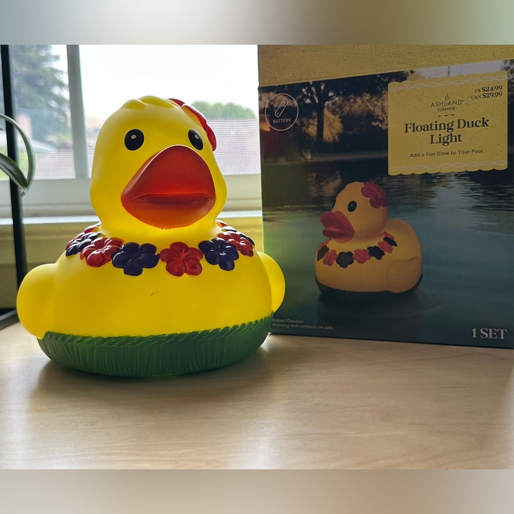 🌺🐥Floating Duck Light, NWT/NIB